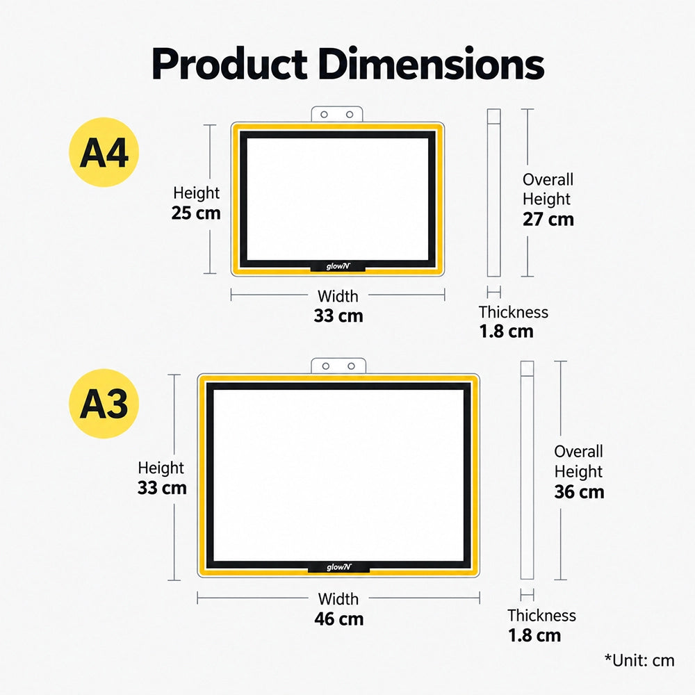 LED Backlit Window Poster Display with Neon Frame | glowN Landscape
